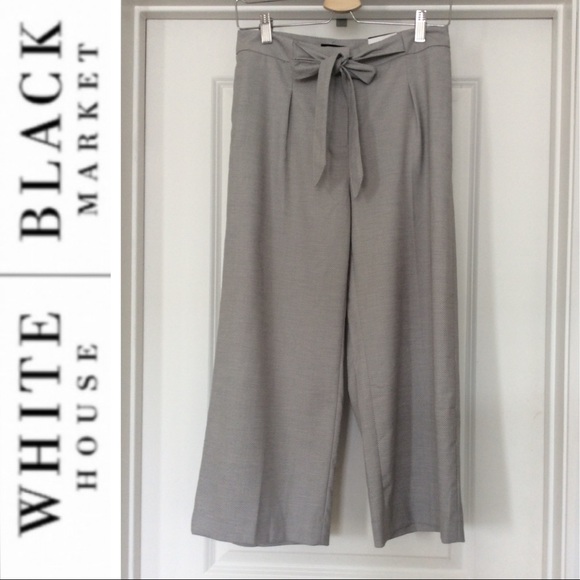 ⭐️HP⭐️NWT WHBM Petite Wide Leg Crop Pants - Picture 7 of 9